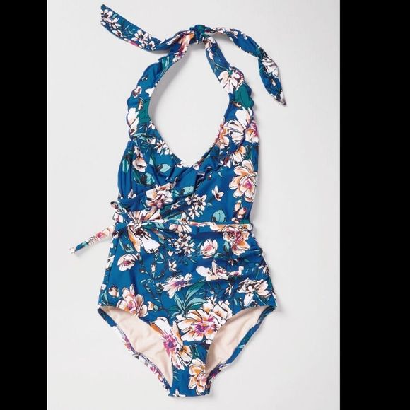 ModCloth Here Comes Ruffle Floral Swimsuit - Picture 2 of 8